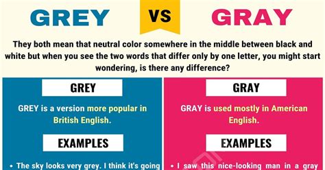 what is the difference between gray and grey.